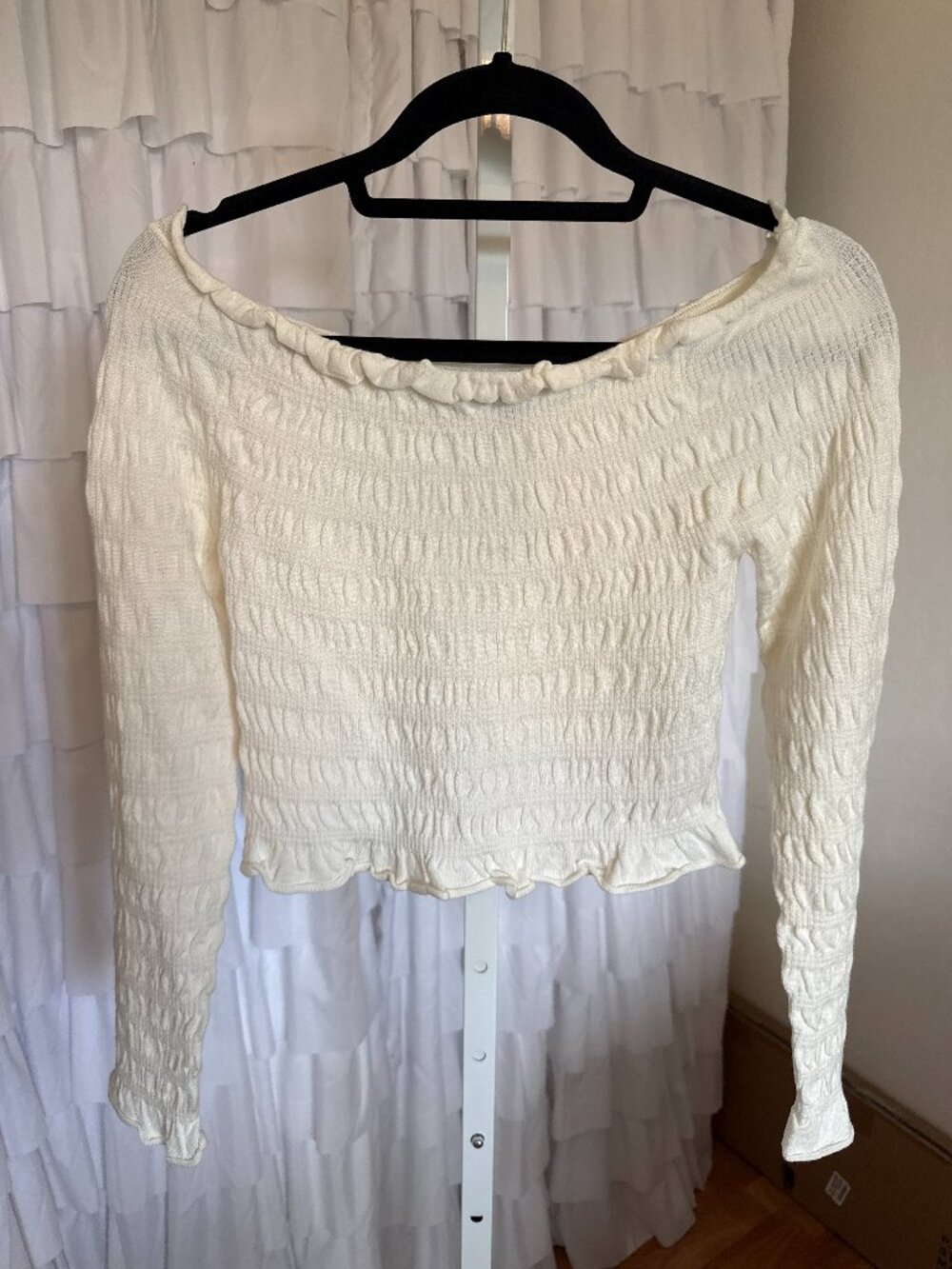 Off Shoulder Ruffled Blouse